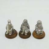 Set of 3 Magrino Sterling Silver Mounted Novelty Animal Figurines Vintage