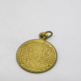 Early 20th Century Gilt Metal Religious Lord's Prayer Charm Antique c1920
