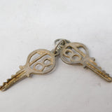 Sterling Silver 18th Birthday Key Charm Pendant Vintage c1970
