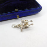 Sterling Silver Aquarius the Water Bearer Zodiac Charm Pendant Vintage c1970