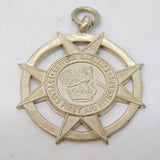 Sterling Silver British Railway First Aid Fob Medal Vintage 1968 Birmingham