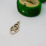 Sterling Silver Celtic Knot Style Charm Pendant Vintage c1970