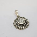 Victorian Silver & Silver Plated Aesthetic Movement Floral Pendant Antique c1880