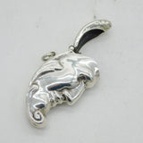 Sterling Silver Novelty Man in the Moon Vesta Case Vintage c1980s