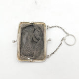 Art Deco Sterling Silver Ladies Chainmail Purse Antique 1916 London