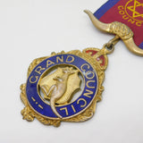 Sterling Silver RAOB Grand Council Masonic Jewel Medal Antique 1947