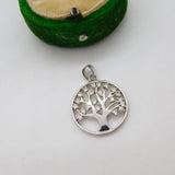 Sterling Silver Tree of Life Paste Set Charm Pendant Vintage c1970