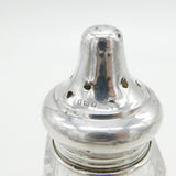 Sterling Silver Topped Cut Glass Sugar Caster Antique 1930 London Art Deco