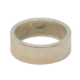 Sterling Silver 7mm Wide Chunky Wedding Band Ring Vintage c1970 Size O