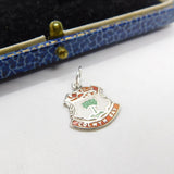 Sterling Silver and Enamel Travel Shield 'Colwyn Bay' Wales Charm Vintage c1970