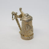 Sterling Silver Beer Stein Tankard Charm Pendant Vintage c1970