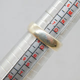 Sterling Silver Squared Wedding Band Ring Vintage c1980 Size P 1/2