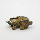 19th Century Cold Painted Vienna Bronze Rabbit with Clover Antique c1860s
