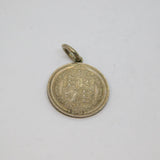 Victorian Sterling Silver Sixpence Coin Charm Pendant Antique 1887