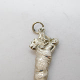 Edwardian Sterling Silver Christmas Stocking Charm Antique c1910