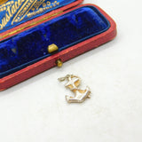 Sterling Silver Lucky Ships Anchor Charm Pendant Vintage c1970