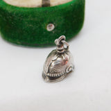 WW1-era Sterling Silver German Prussian Helmet Charm Pendant Antique c1915