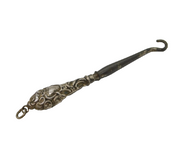 Victorian Sterling Silver Floral Chatelaine Button Hook Antique c1890s