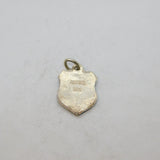 .800 Silver 'Montreux' Enamel Shield Travel Souvenir Charm Vintage c1970s