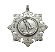Edwardian Sterling Silver Football Soccer Fob Medal Antique 1903 Birmingham