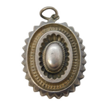 Victorian Aesthetic Movement Sterling Silver Drop Pendant Antique c1880