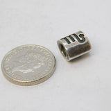 Sterling Silver Gemini Zodiac Beaded Charm Pendant Vintage c1970