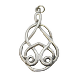 Sterling Silver Celtic Drop Charm Pendant Vintage c1970s