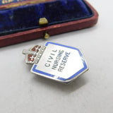 Sterling Silver & Enamel Civil Nursing Reserve Badge Brooch Antique c1940