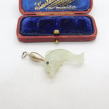 Sterling Silver Leaping Quartz Dolphin Charm Pendant Vintage c1970