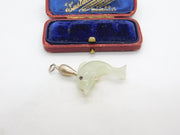 Sterling Silver Leaping Quartz Dolphin Charm Pendant Vintage c1970