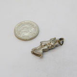 Sterling Silver Ballroom Dancers Charm Pendant Vintage c1970s