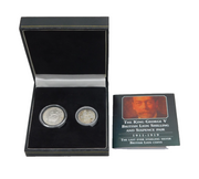 London Mint Boxed George V 'Last Silver Coins' Shilling & Sixpence Coin Set