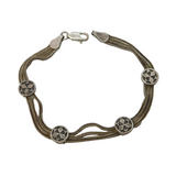 20th Century Sterling Silver Ottoman Style Link Bracelet Vintage c1960s
