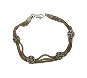 20th Century Sterling Silver Ottoman Style Link Bracelet Vintage c1960s