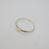 Sterling Silver Flat Heart Band Stacking Ring Modern c2000 Size G 1/2