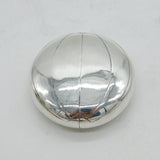 George V Sterling Silver Novelty Football Form Snuff Box Antique 1920 Birmingham