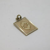 Sterling Silver 'Pisces' Horoscope Sign Symbol Two Fish Pendant Vintage c1970
