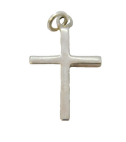Sterling Silver Cross Charm Pendant Vintage c1970s