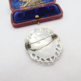 Siam Sterling Silver Green Niello Enamel Dancing Goddess Brooch Antique