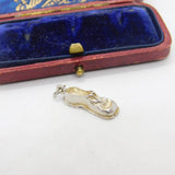 Sterling Silver Flat Shoe Charm Pendant Vintage c1970