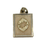 Sterling Silver 'Pisces' Horoscope Sign Symbol Two Fish Pendant Vintage c1970