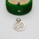 Sterling Silver Isle of Man Charm Pendant Vintage c1970