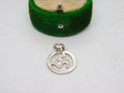 Sterling Silver Isle of Man Charm Pendant Vintage c1970