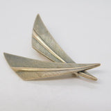 Aksel Holmsen Norwegian Sterling Silver Abstract Wing Form Brooch Vintage