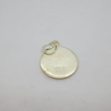 Sterling Silver Round St Christopher Travel Charm Pendant Vintage c1970
