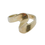 Sterling Silver Twist Zigzag Modernist Dress Ring Vintage c1990 Size N 1/2