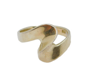 Sterling Silver Twist Zigzag Modernist Dress Ring Vintage c1990 Size N 1/2