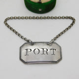 George III Sterling Silver Pierced Port Decanter Label Antique 1808 London
