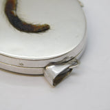 Sterling Silver Large Shibayama Insect Locket Pendant Vintage Birmingham
