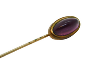Victorian Gilt Metal Cabochon Cut Stick Pin Antique c1880s